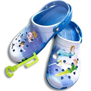 NEW! Disney Peter Pan Crocs Shoes Men Women Limited Edition Tinker Bell